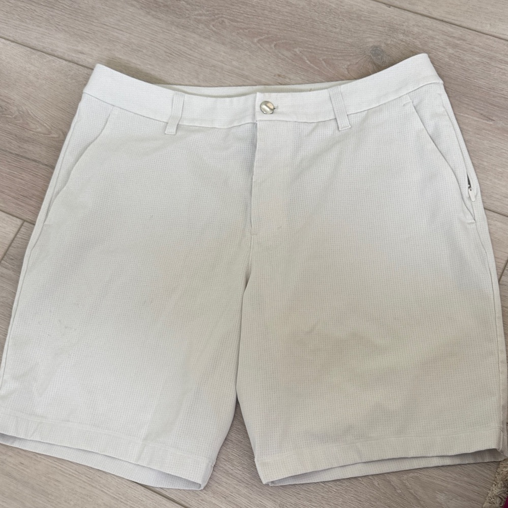 Lululemon Athletica Cream Flat Front Shorts
